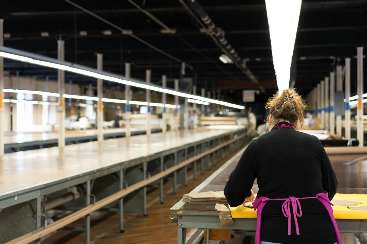 Automotive assembly line at an American manufacturing plant